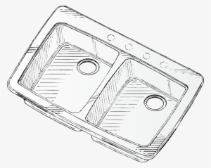 Free Vector Steel Double Sink Clip Art - Sink Clip Art