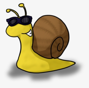 Snail With Glasses - Cartoon Snail With Glasses