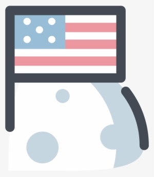 Flag On The Moon Icon - Icon