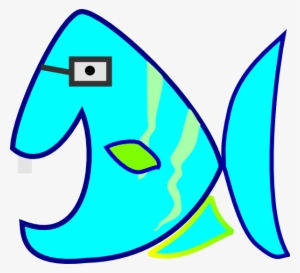Fish With Glasses Svg Clip Arts 600 X 547 Px
