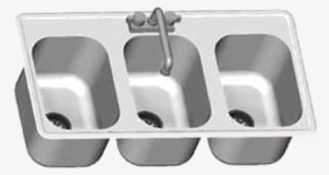Sr16-19-13.5-3 Eagle Group - Drop-in Sink, 3 Compartment,