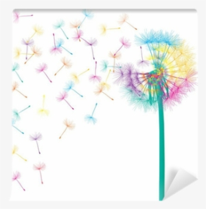 Blow Dandelion Vector Abstract Background Concept Wall - Vector Graphics