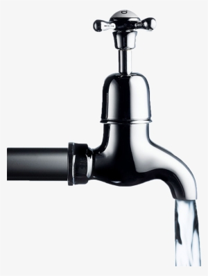 Clip Art Download Black And White - Water Tap Running Png