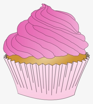 Vanilla Cupcake Clipart Gambar - Clipart Png Pink Cupcake