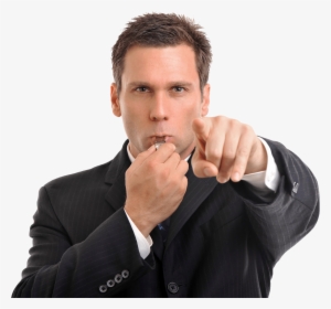 Blowing Whistle Businessman Png - Someone Blowing A Whistle