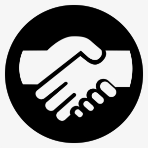 Handshake Comments - Handshake Icon Png Black Circle