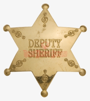 Deputy Sheriff Badge - Brass Deputy Sheriff Badge