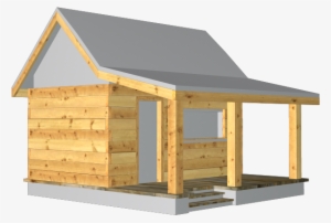 Cabin Wood Done Angle 0b - Log Cabin