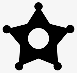 Sheriff Badge - - Sheriff Star Black And White