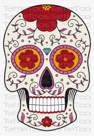 Sugskull 12 - Day Of The Dead Retractable Id Badge Holder - Gold