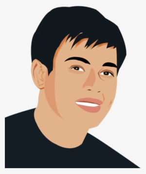 A Man Head Silhouette Clipart Vector - Black Haired Man Clipart