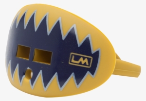 Loudmouthguards Shark Teeth Navy Blue Gold - Loudmouthguards Pacifier Style Lip Protector Mouthguard