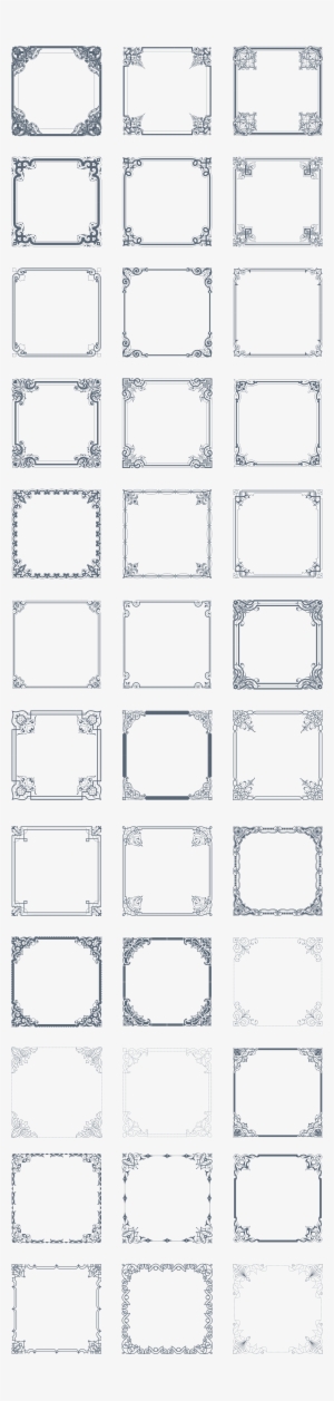 Preview All The Vintage Vector Borders, Carefully Traced - Label