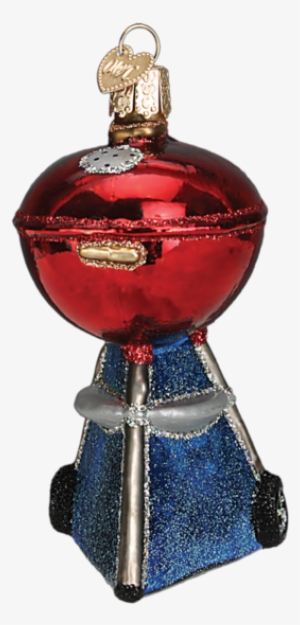 Classic Bbq Grill Ornament ~ Red ~ - Old World Christmas Glass Classic Bbq Grill Ornament