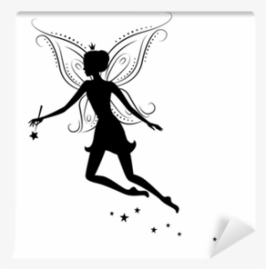 Silhouette Of A Fairy With Magic Wand - Fairy With Magic Wand