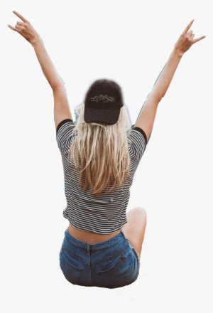 Report Abuse - Girl Sitting Back Png