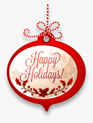 Happy Holidays Red Ornament - Christmas Day