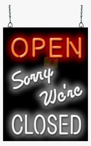 Open-sorry We're Closed Neon Sign - Restaurant