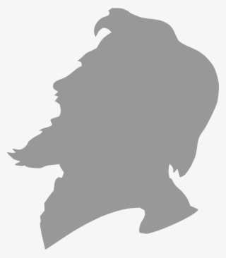 Man Head Beard Profile Gray Png Image Picpng - Men Side Face Vector