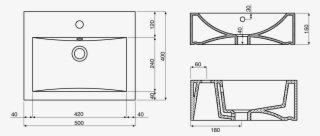Posh Solus Counter Basin 510 X 410mm 1 Taphole White - Sink