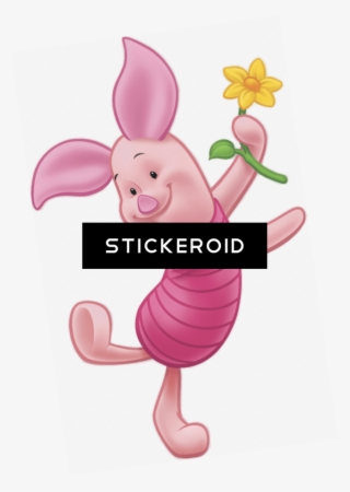 Piglet With Flower - Disney Jumbo Piglet Dimensional Sticker