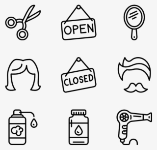 Hair Salon - Contact Icons