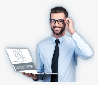 Delta Airlines Customer Service Number - Man With Laptop Png