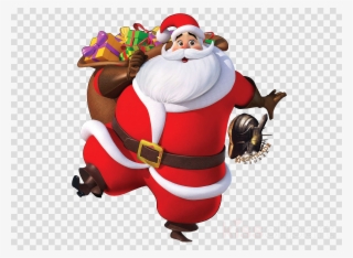 Download Merry Christmas Cowboys Fans Clipart Santa - Santa Claus Png