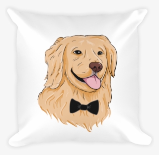 Golden Retriever Pillow Funny Dog Cushion The Jazzy - Cartoon Golden Retriever Png