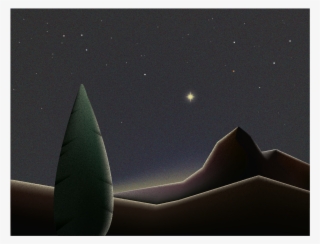 Starry Night Logo Flat Illustration Design