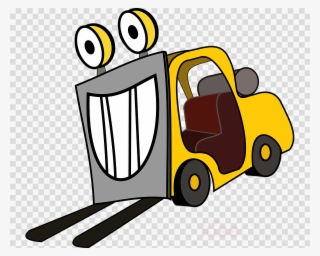 Png Forklift Clipart Forklift Pallet Clip Art - Fork Lift Truck Cartoon