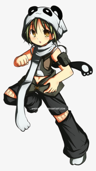 Girl By Mightyleafy On - Anime Panda Boy And Girl