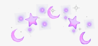 Crown Splash Moon Purple Stars Tumblr - Transparent Yellow Aesthetic