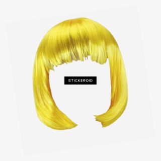 Wig Yellow Bob - Pandoli Sarı Renk Parti Peruğu Küt Saç