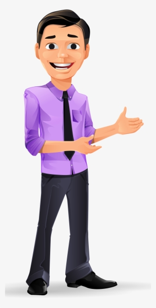 Businessman With A Suitcase Smiling Png Graphic Royalty - Vector Art Characters Png