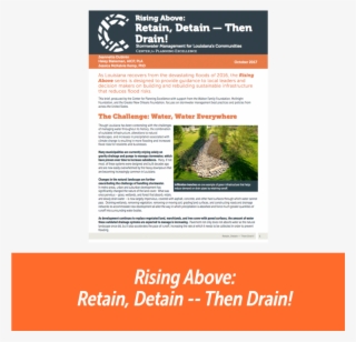 Rising Above Retain Detain - Drain Cover