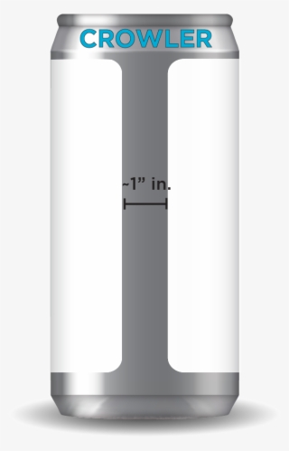 Crowler Label Size - Caffeinated Drink