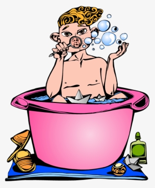 Bathtub Clipart Clean Bathtub - Cleaning Myself Clipart