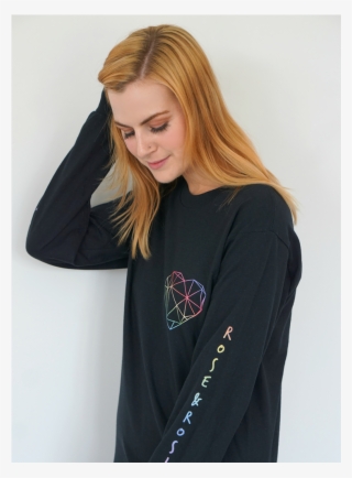 Rainbow Heart Outlines Long Sleeve T-shirt - Long-sleeved T-shirt