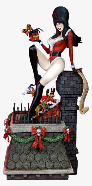 Elvira Scary Christmas Maquette Statue - Elvira Scary Christmas Deluxe Maquette Statue