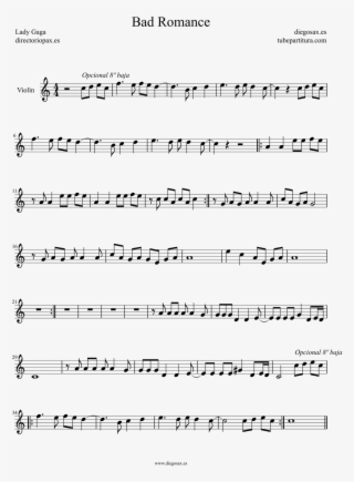 Bad Romance - Lady Gaga - Godfather Theme Clarinet Sheet Music
