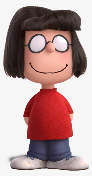 Peanuts Girl With Black Bun Clipart Png - Marcie Peanuts
