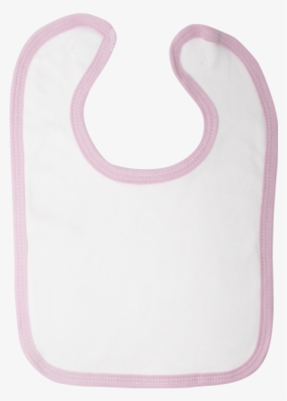 Babies Bib White Pink Trim Velcro Fastening Pack - Undershirt