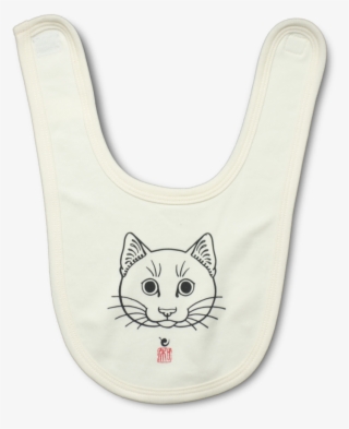 Wide Eye Cat Direct To Garment Baby Bib - Direct To Garment Printing