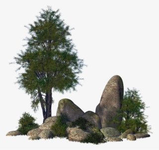 Ftestickers Landscape Trees Rocks Stones - 3d Rocks Png