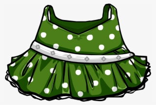 Green Polka-dot Dress - Dresses Club Penguin