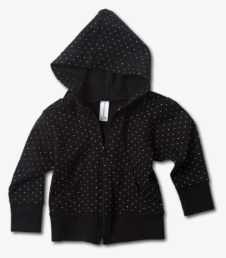 Polka Dot Zip Hoodie - Hoodie