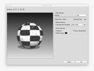 Preview Of Mesh Simplification Changes - Adobe Photoshop