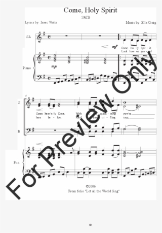 Come, Holy Spirit - Parting Blessing Sheet Music