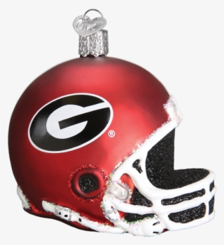 Georgia Bulldogs Helmet Glass Christmas Ornament
